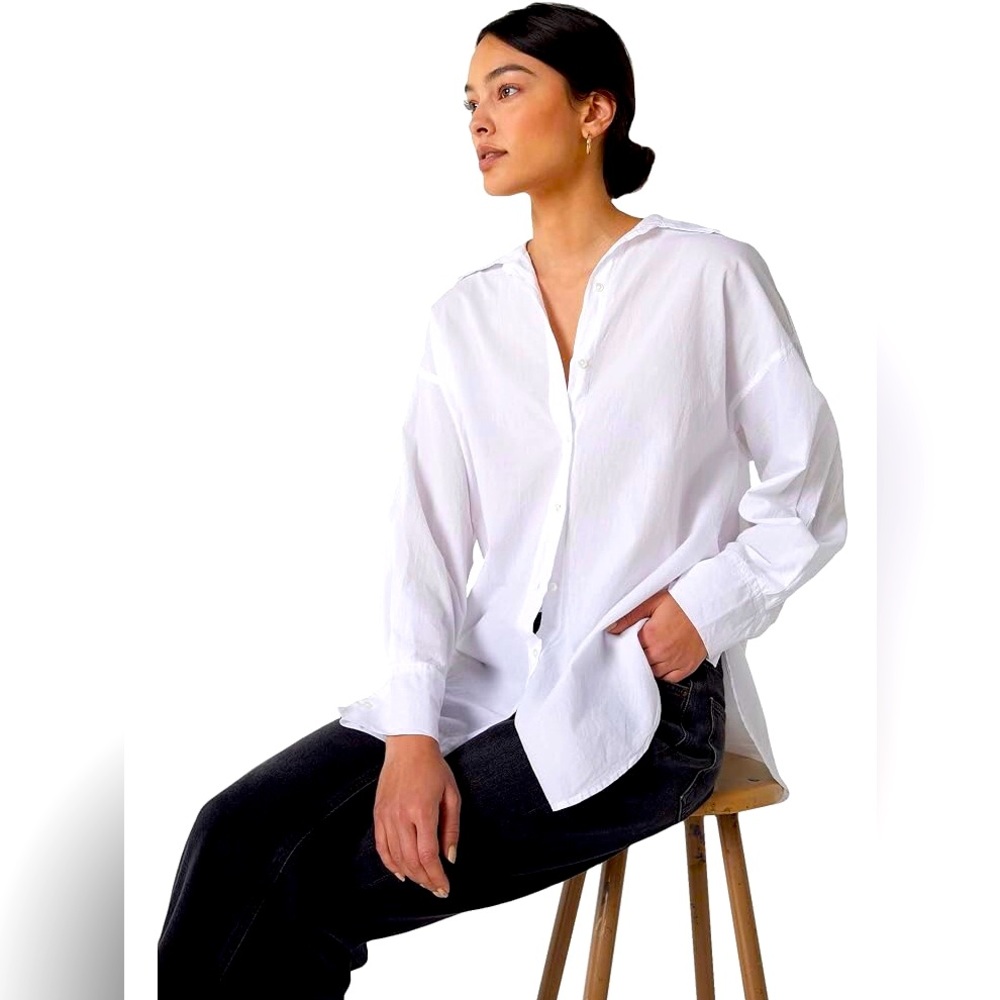 Velvet Graham & Spencer Redondo White Oversized Button Down Boyfriend Shirt XS
